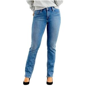 Levi’s Womens 505‎ Straight Leg Medium Wash Denim Jeans